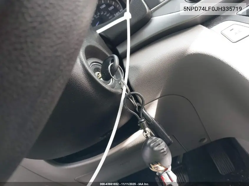 5NPD74LF0JH335719 2018 Hyundai Elantra Se