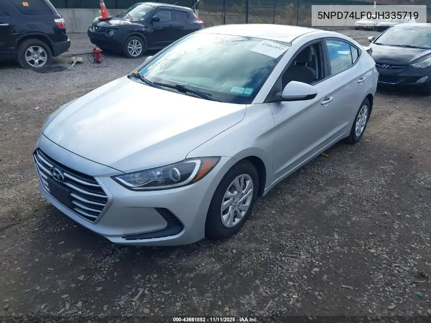 5NPD74LF0JH335719 2018 Hyundai Elantra Se