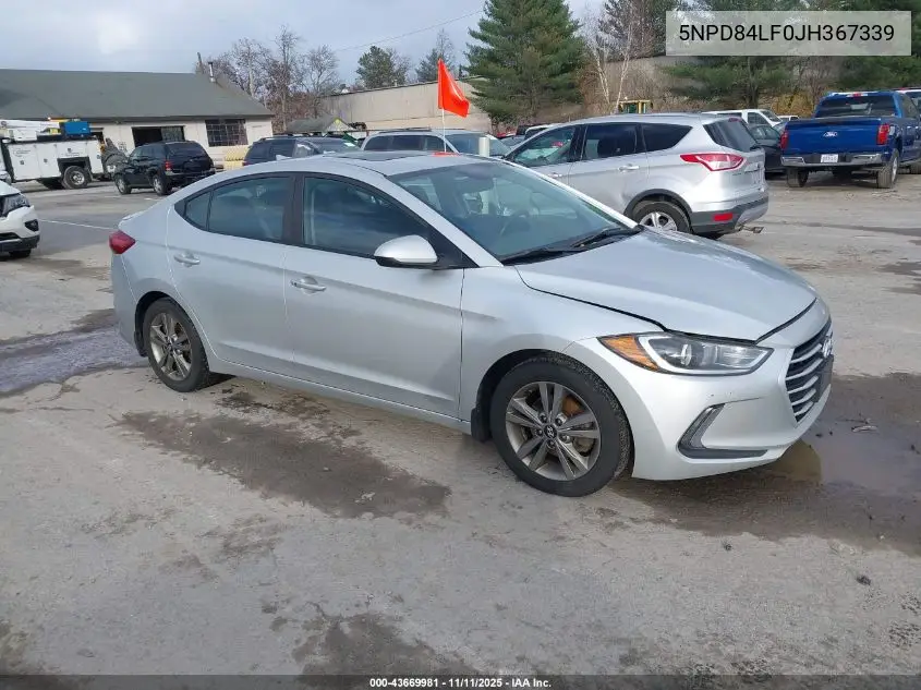 5NPD84LF0JH367339 2018 Hyundai Elantra Value Edition
