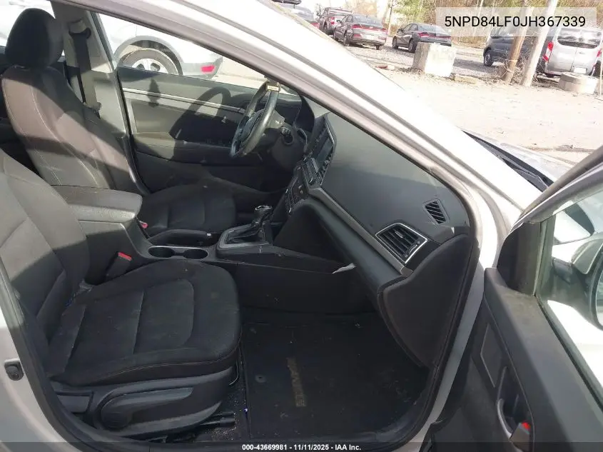 5NPD84LF0JH367339 2018 Hyundai Elantra Value Edition