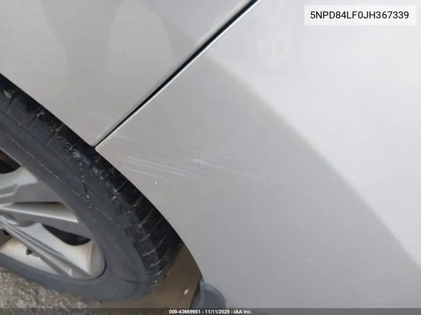 5NPD84LF0JH367339 2018 Hyundai Elantra Value Edition