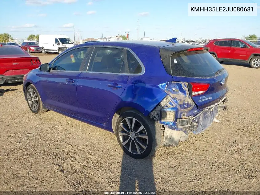KMHH35LE2JU080681 2018 Hyundai Elantra Gt