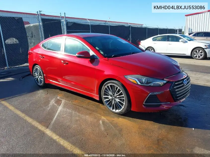 KMHD04LBXJU553086 2018 Hyundai Elantra Sport