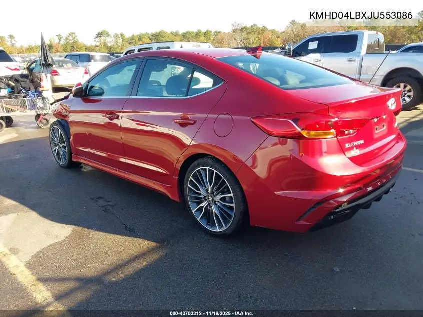 KMHD04LBXJU553086 2018 Hyundai Elantra Sport