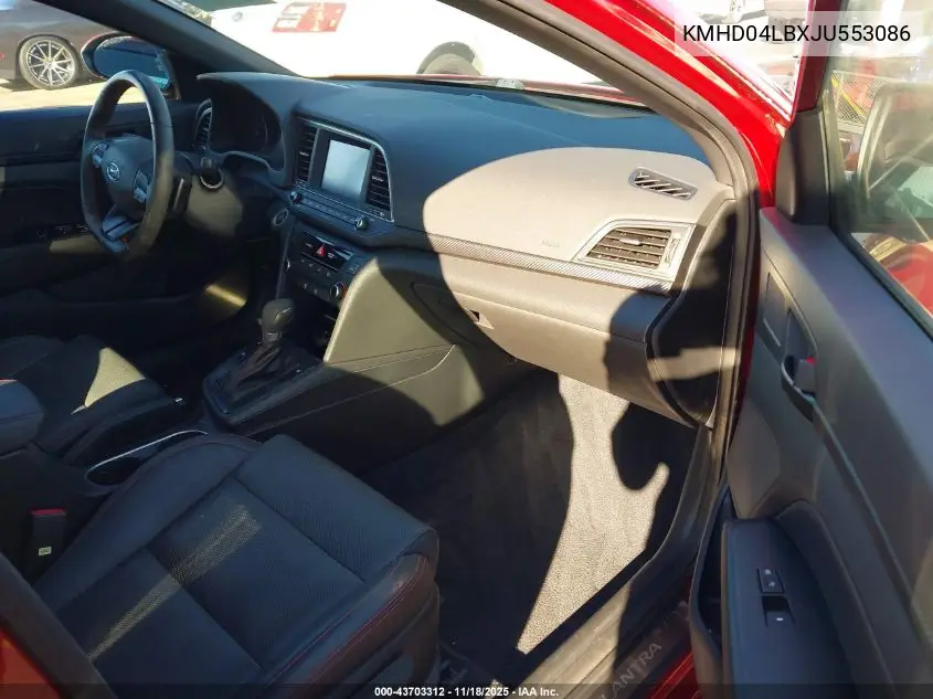 KMHD04LBXJU553086 2018 Hyundai Elantra Sport