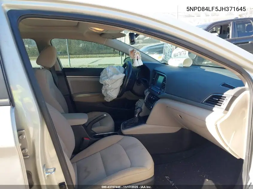 5NPD84LF5JH371645 2018 Hyundai Elantra Value Edition