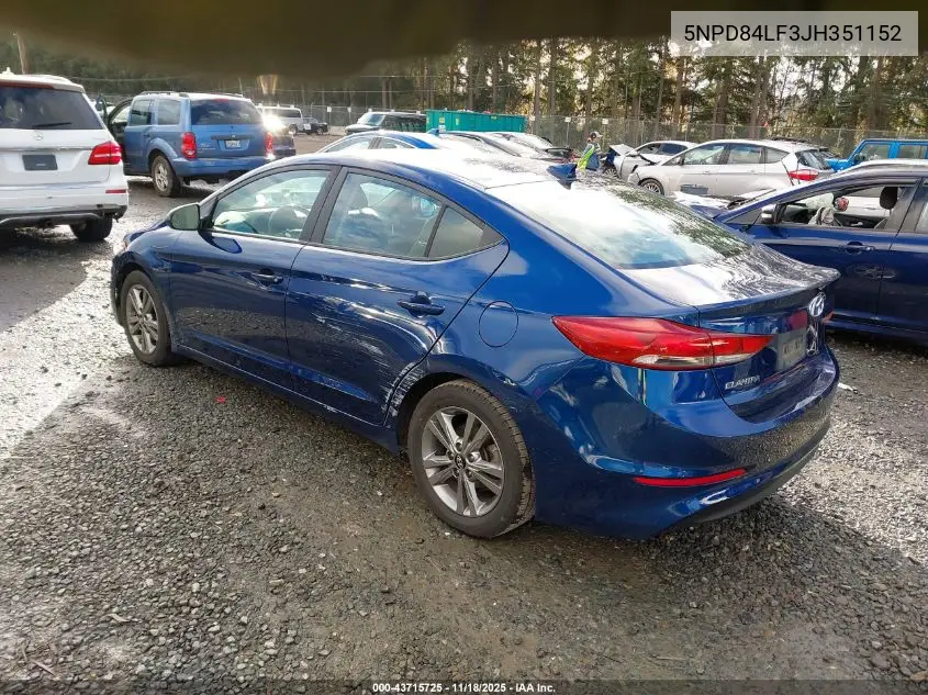 5NPD84LF3JH351152 2018 Hyundai Elantra Value Edition