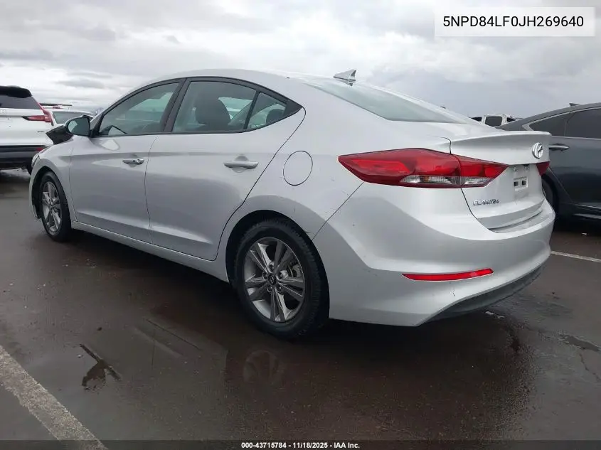 5NPD84LF0JH269640 2018 Hyundai Elantra Value Edition