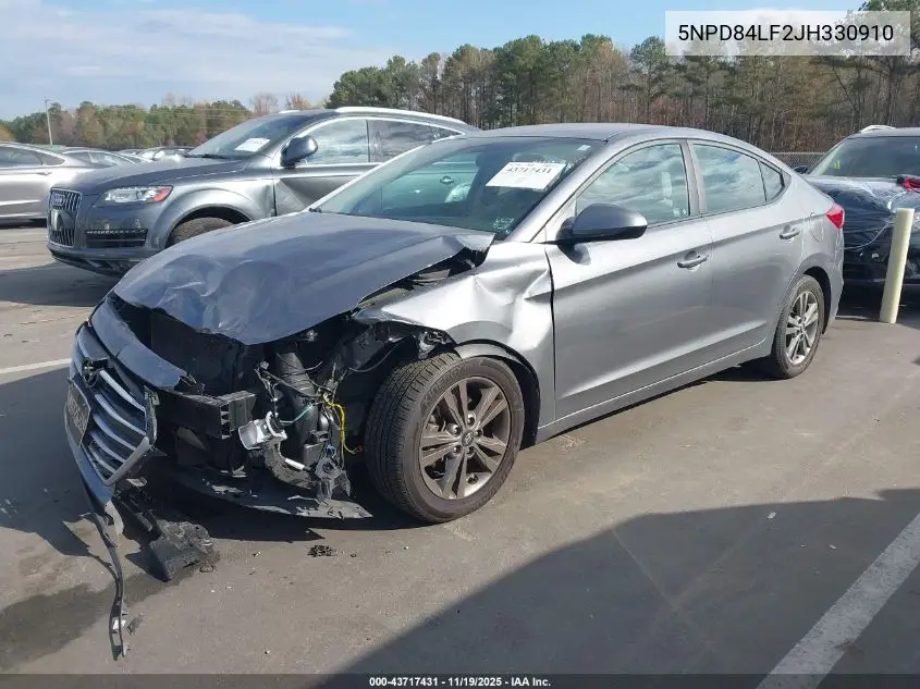 5NPD84LF2JH330910 2018 Hyundai Elantra Sel