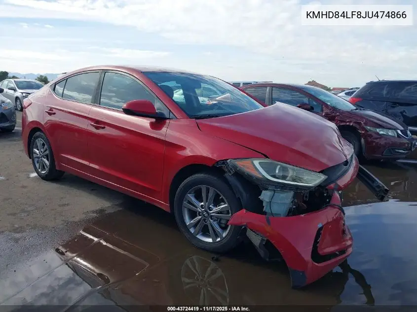 KMHD84LF8JU474866 2018 Hyundai Elantra Sel