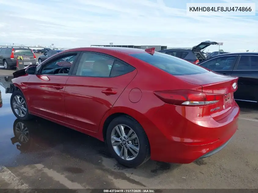 KMHD84LF8JU474866 2018 Hyundai Elantra Sel