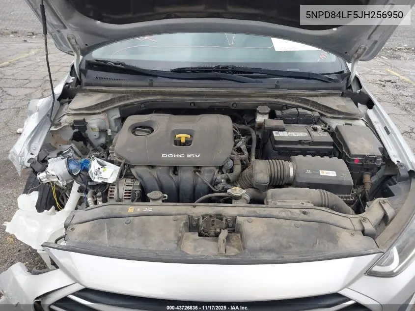 5NPD84LF5JH256950 2018 Hyundai Elantra Sel