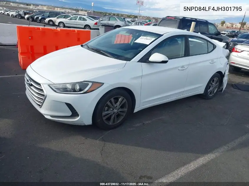 5NPD84LF4JH301795 2018 Hyundai Elantra Sel