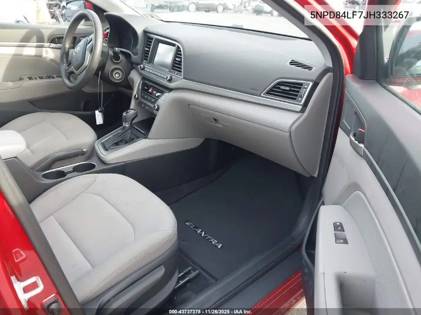 5NPD84LF7JH333267 2018 Hyundai Elantra Sel