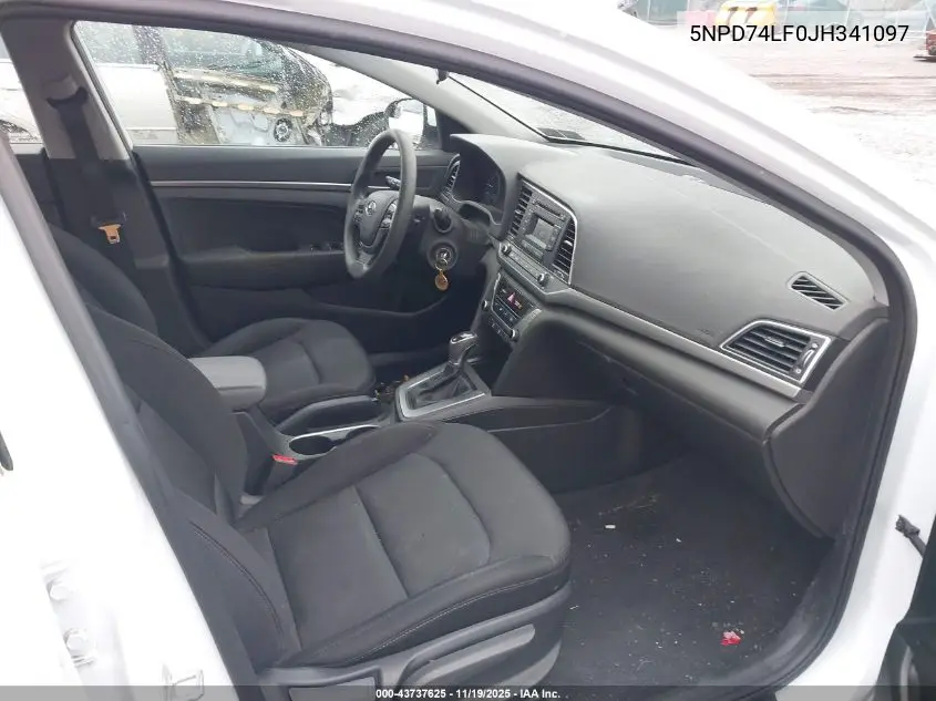 5NPD74LF0JH341097 2018 Hyundai Elantra Se