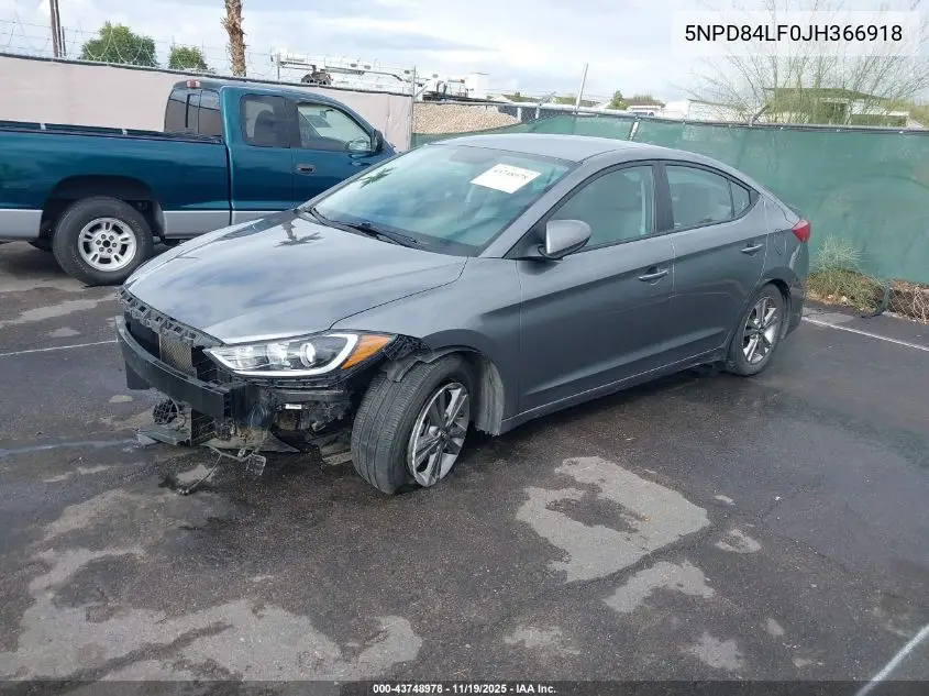 5NPD84LF0JH366918 2018 Hyundai Elantra Sel