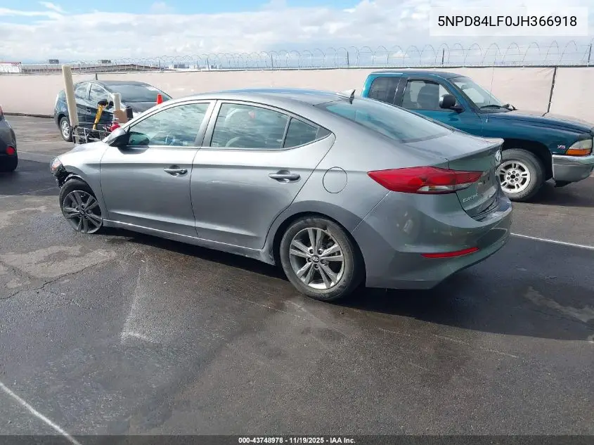 5NPD84LF0JH366918 2018 Hyundai Elantra Sel
