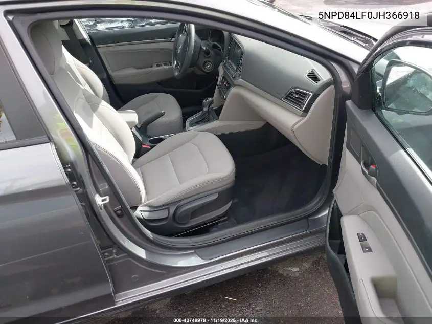 5NPD84LF0JH366918 2018 Hyundai Elantra Sel