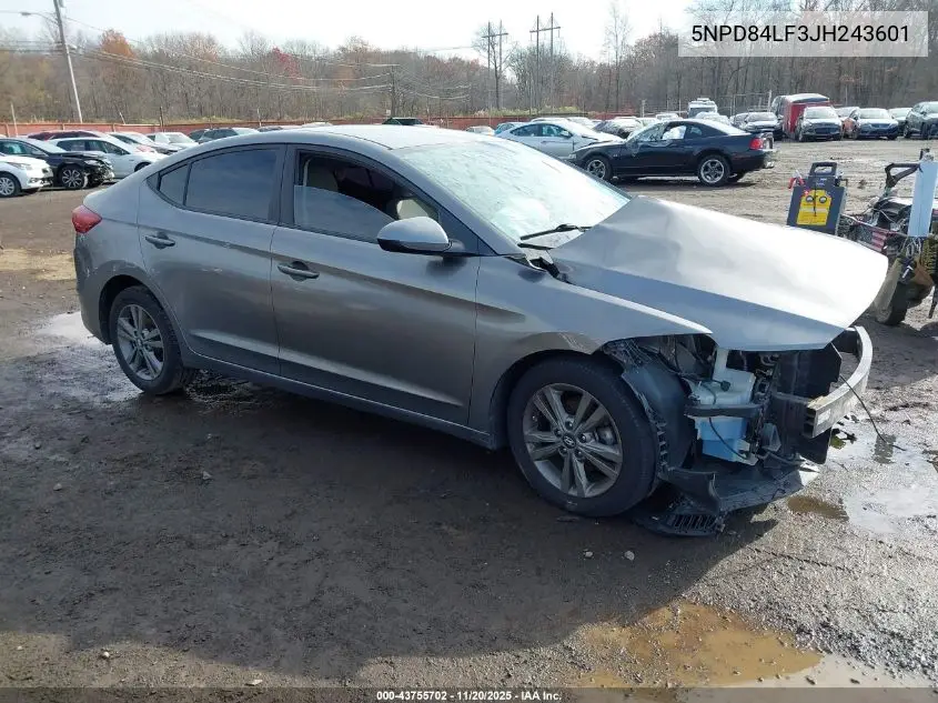 5NPD84LF3JH243601 2018 Hyundai Elantra Sel