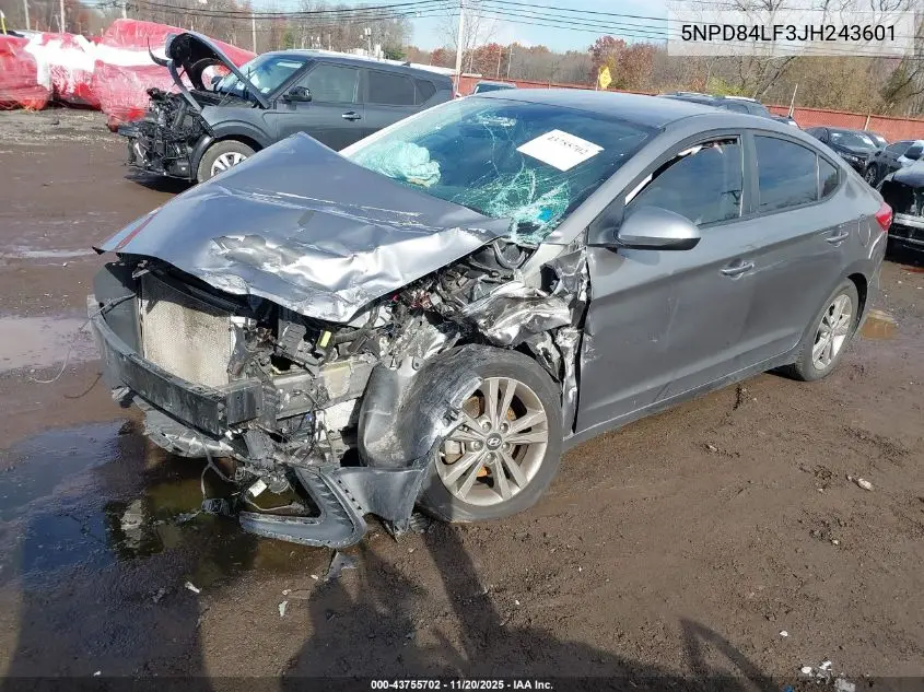 5NPD84LF3JH243601 2018 Hyundai Elantra Sel