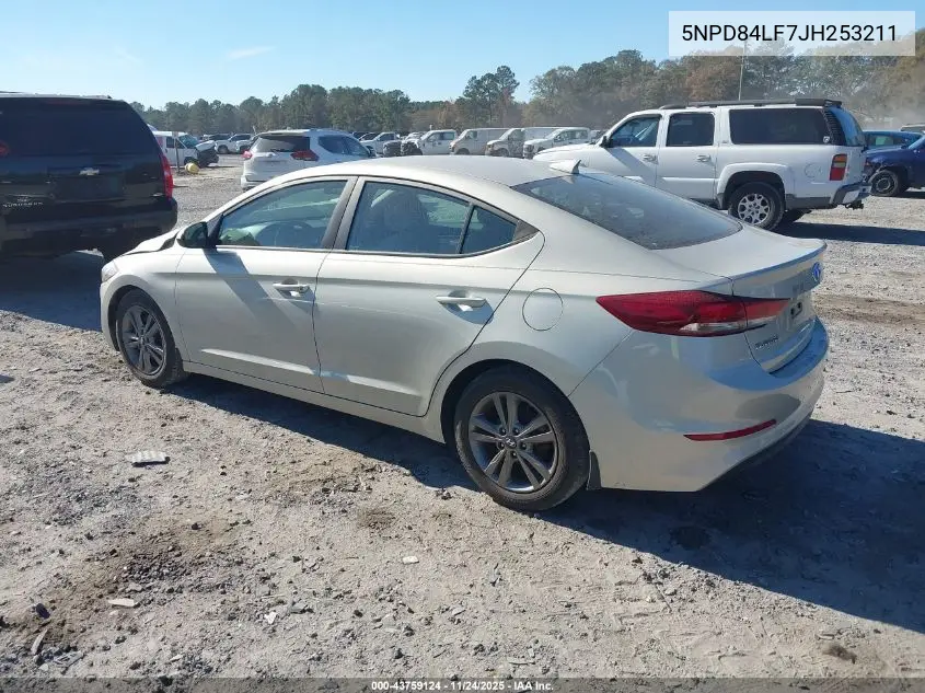 5NPD84LF7JH253211 2018 Hyundai Elantra Sel