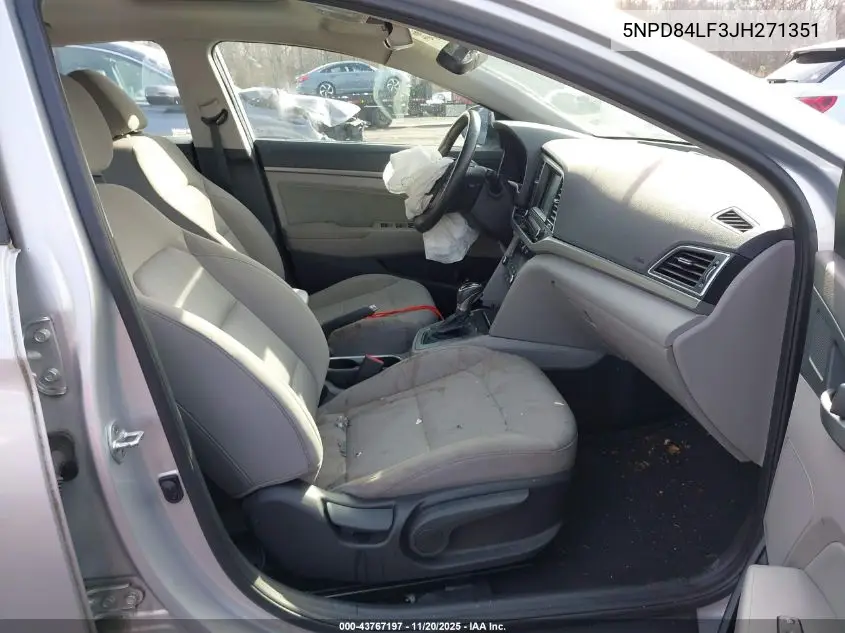 5NPD84LF3JH271351 2018 Hyundai Elantra Value Edition