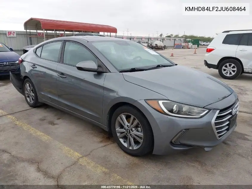 KMHD84LF2JU608464 2018 Hyundai Elantra Value Edition
