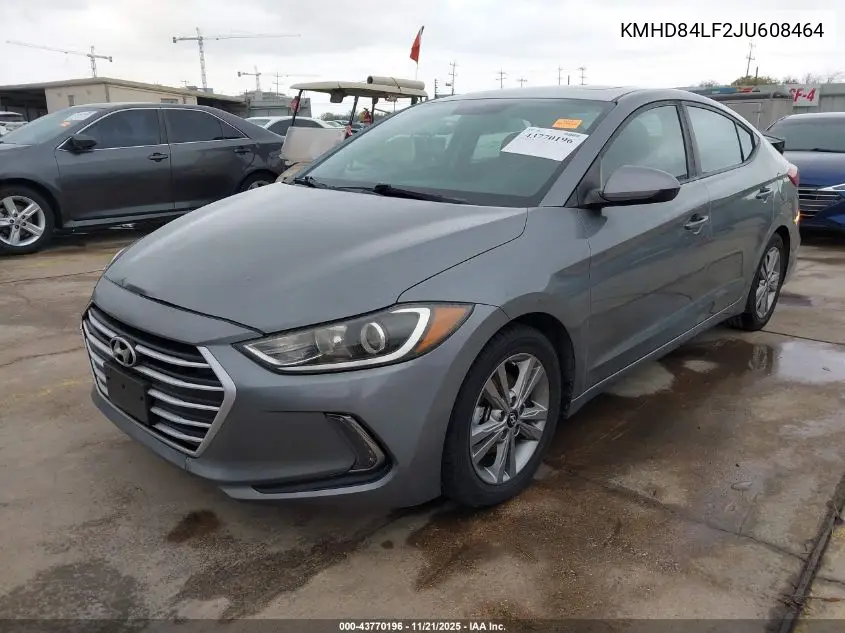 KMHD84LF2JU608464 2018 Hyundai Elantra Value Edition