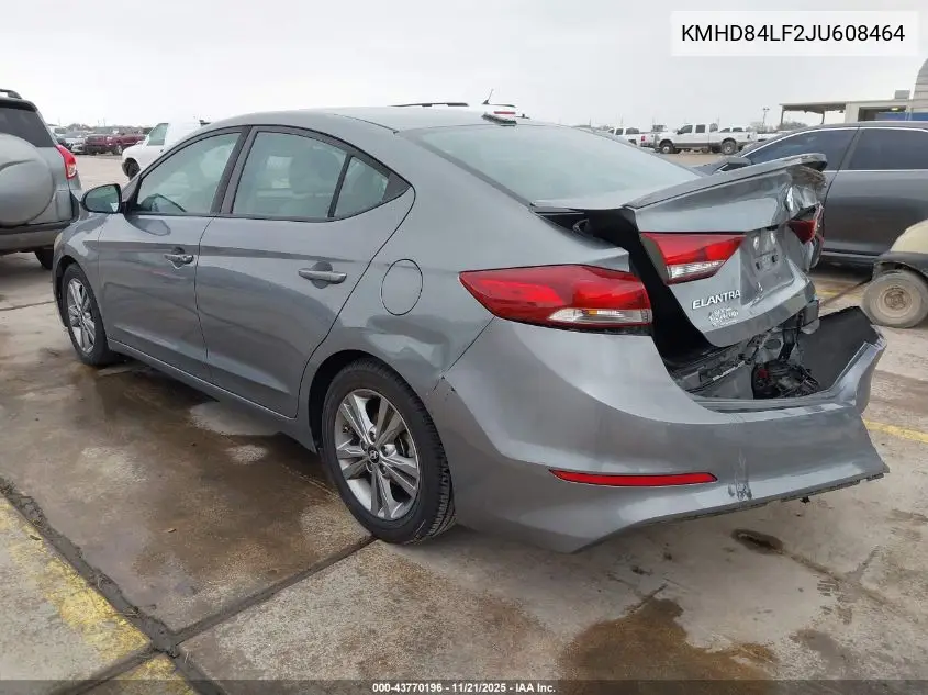 KMHD84LF2JU608464 2018 Hyundai Elantra Value Edition