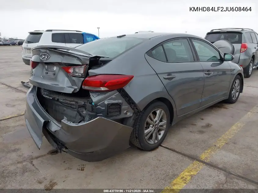 KMHD84LF2JU608464 2018 Hyundai Elantra Value Edition