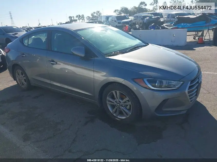KMHD84LF4JU554472 2018 Hyundai Elantra Sel