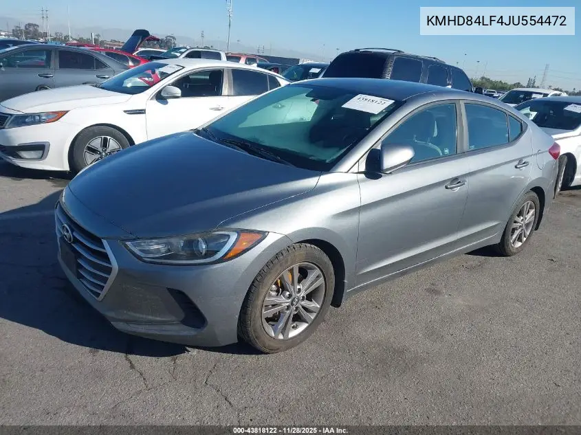 KMHD84LF4JU554472 2018 Hyundai Elantra Sel