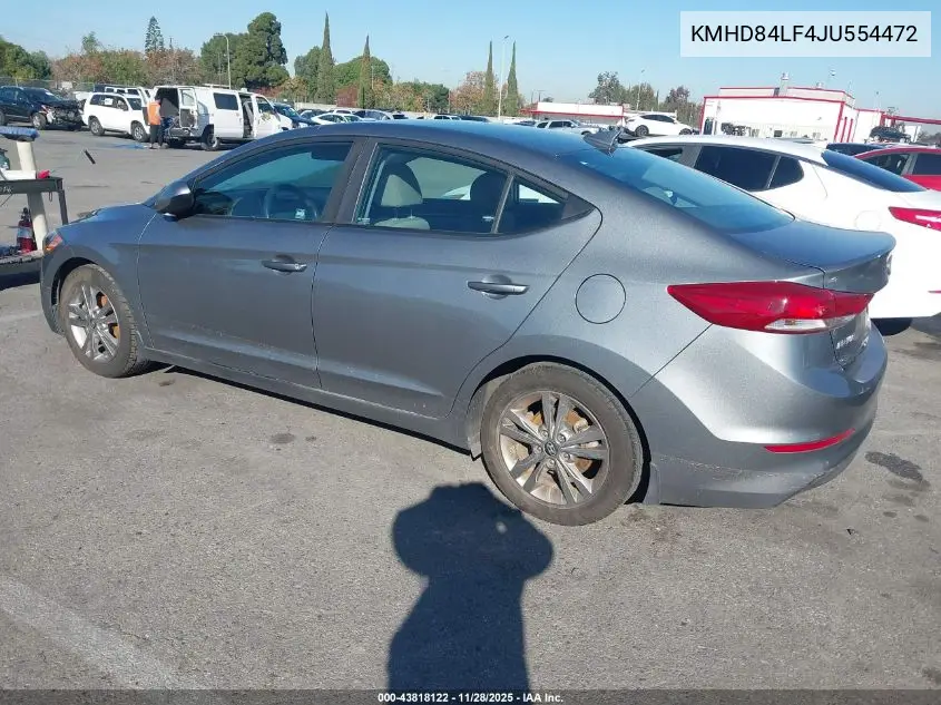 KMHD84LF4JU554472 2018 Hyundai Elantra Sel