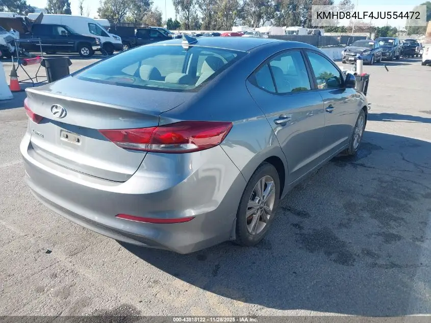 KMHD84LF4JU554472 2018 Hyundai Elantra Sel