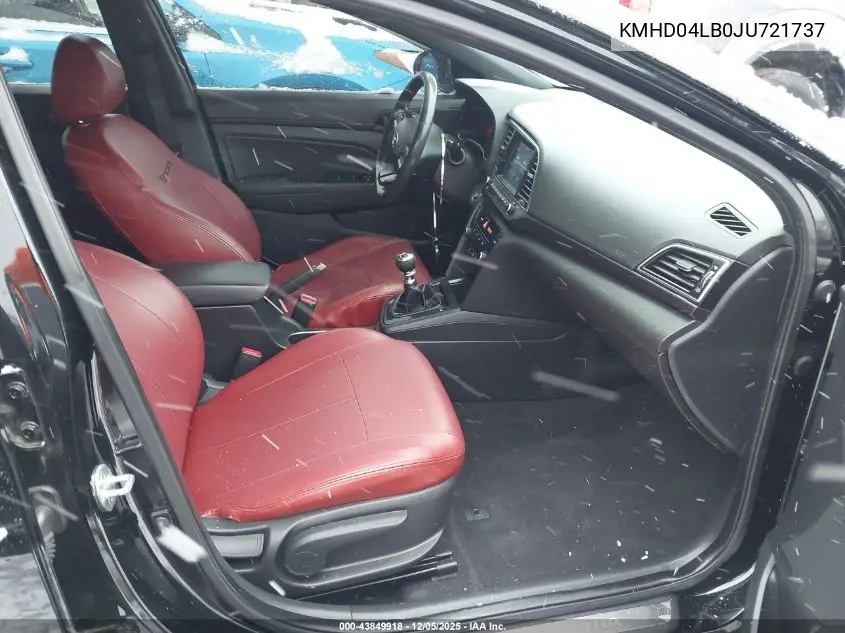 KMHD04LB0JU721737 2018 Hyundai Elantra Sport