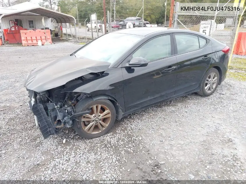 KMHD84LF0JU475316 2018 Hyundai Elantra Sel