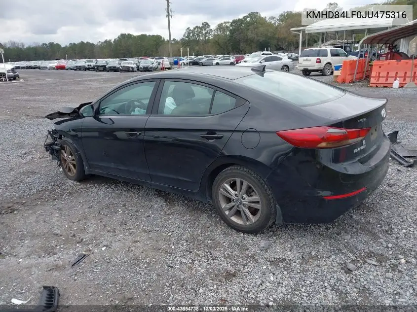 KMHD84LF0JU475316 2018 Hyundai Elantra Sel