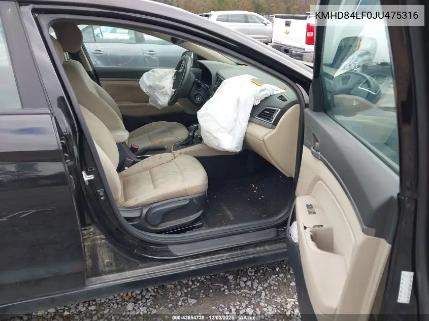 KMHD84LF0JU475316 2018 Hyundai Elantra Sel