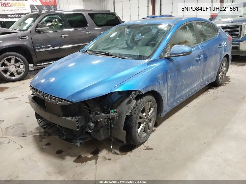 5NPD84LF1JH221581 2018 Hyundai Elantra Value Edition