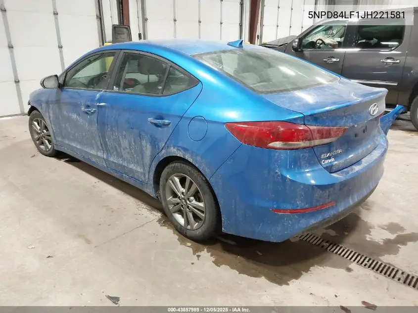 5NPD84LF1JH221581 2018 Hyundai Elantra Value Edition