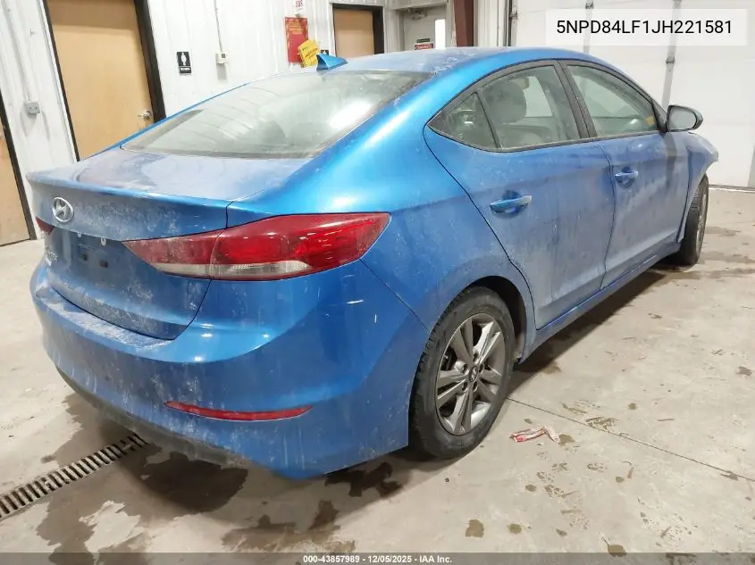 5NPD84LF1JH221581 2018 Hyundai Elantra Value Edition