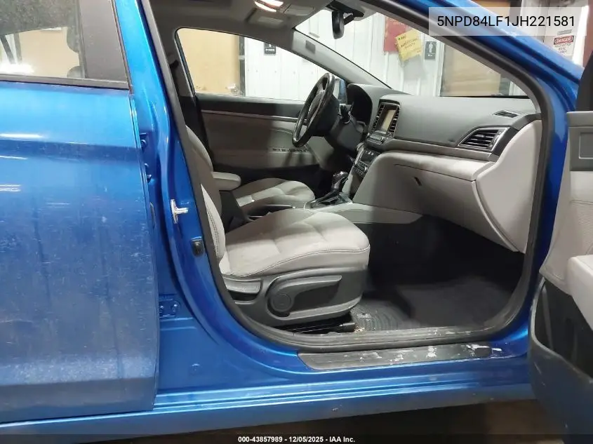 5NPD84LF1JH221581 2018 Hyundai Elantra Value Edition