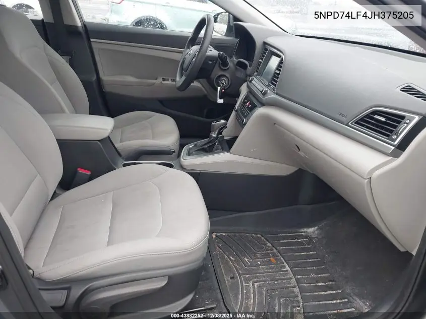 5NPD74LF4JH375205 2018 Hyundai Elantra Se