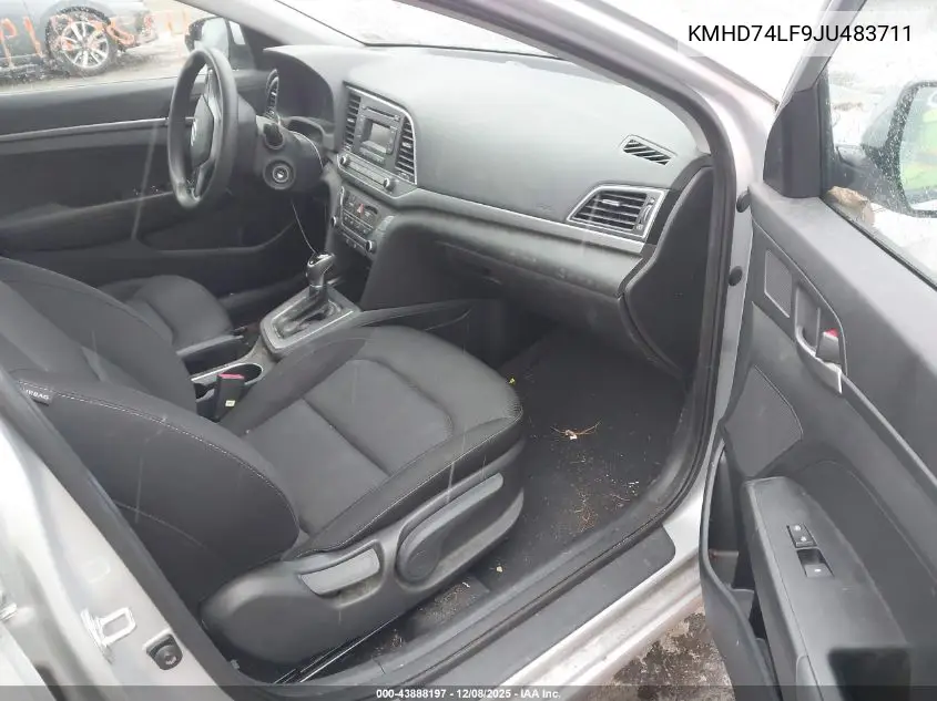 KMHD74LF9JU483711 2018 Hyundai Elantra Se