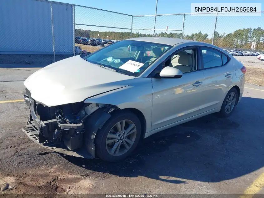 5NPD84LF0JH265684 2018 Hyundai Elantra Sel