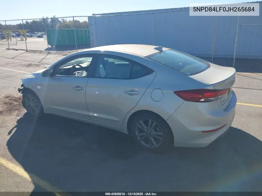 5NPD84LF0JH265684 2018 Hyundai Elantra Sel