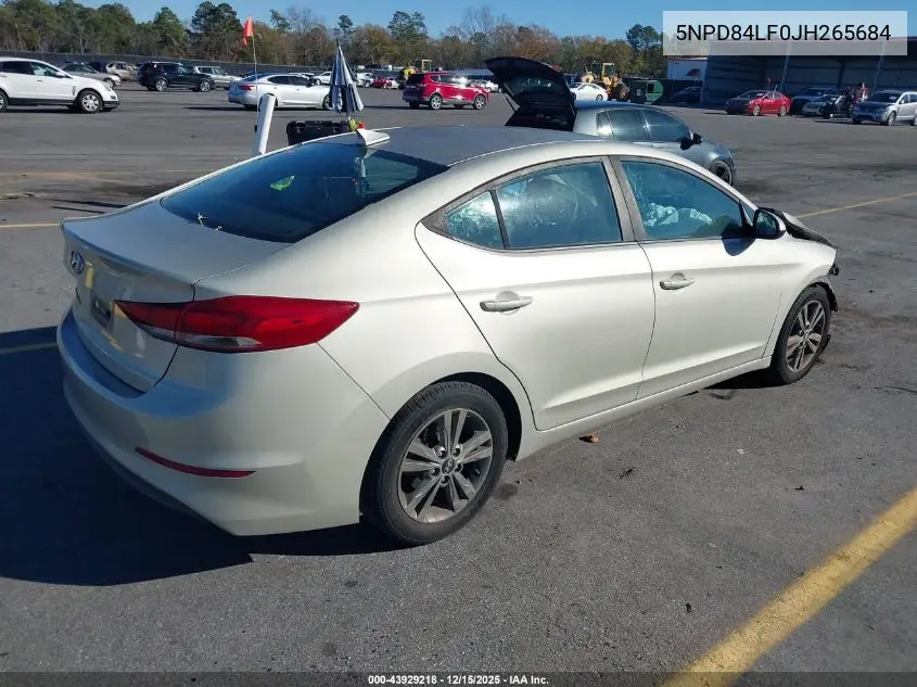 5NPD84LF0JH265684 2018 Hyundai Elantra Sel