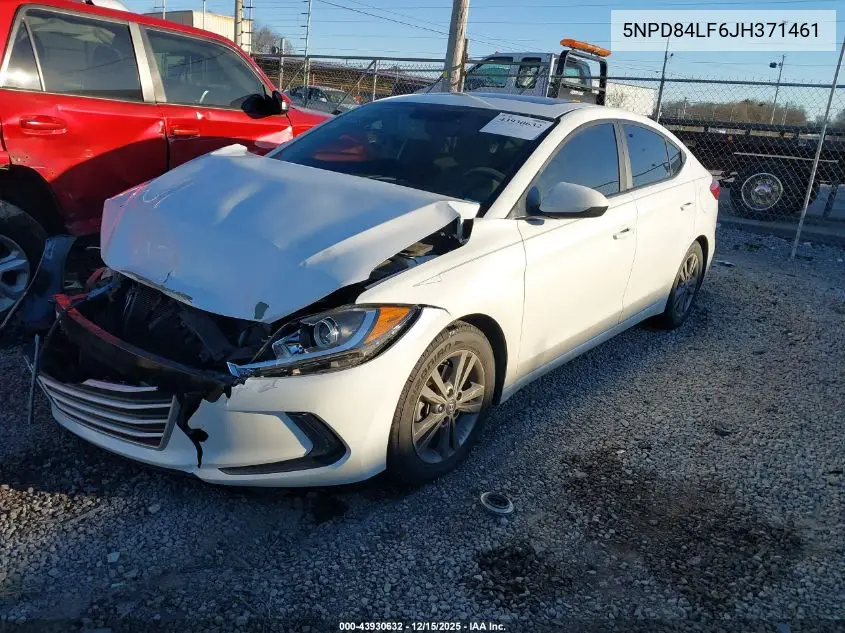 5NPD84LF6JH371461 2018 Hyundai Elantra Value Edition