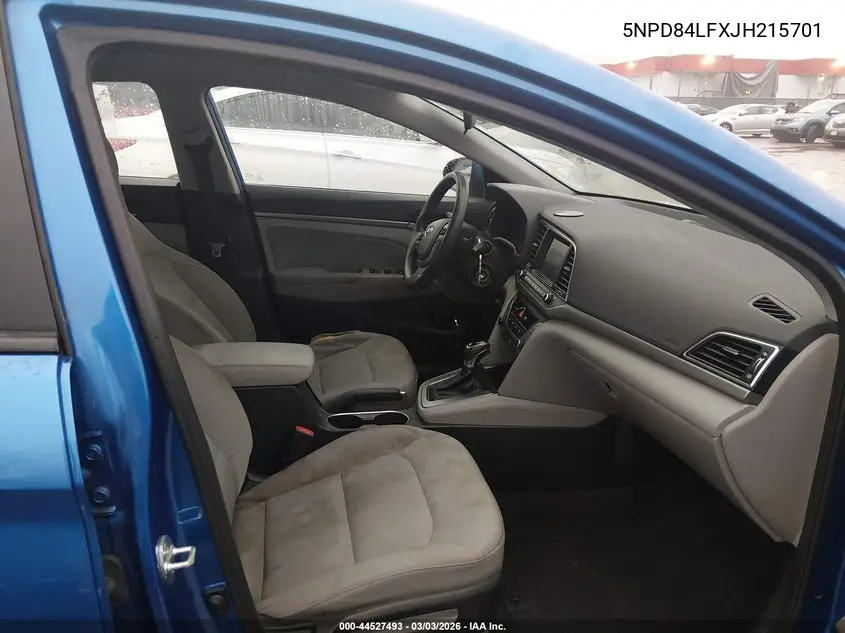 5NPD84LFXJH215701 2018 Hyundai Elantra Sel