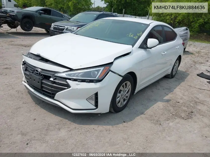 KMHD74LF8KU884636 2019 Hyundai Elantra Essential